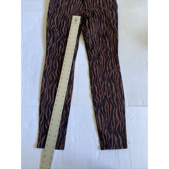 INC Women's Animal-Print Regular Fit Skinny-Leg‎ Jeans, Brown/Black, Size 6 - Picture 3 of 6